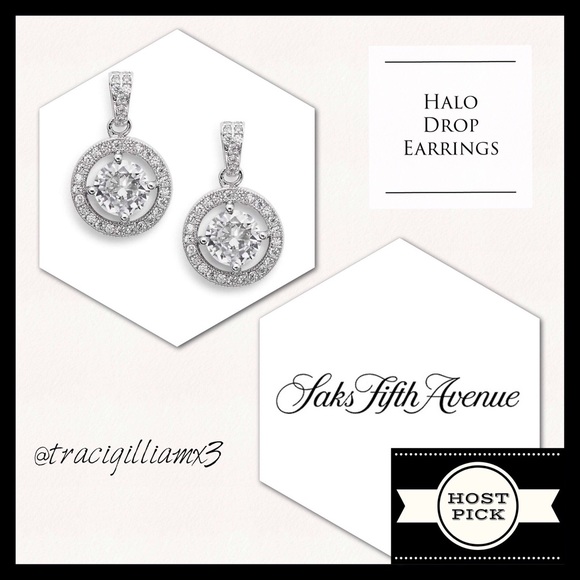Saks Fifth Avenue Halo Drop Earrings - Picture 1 of 3